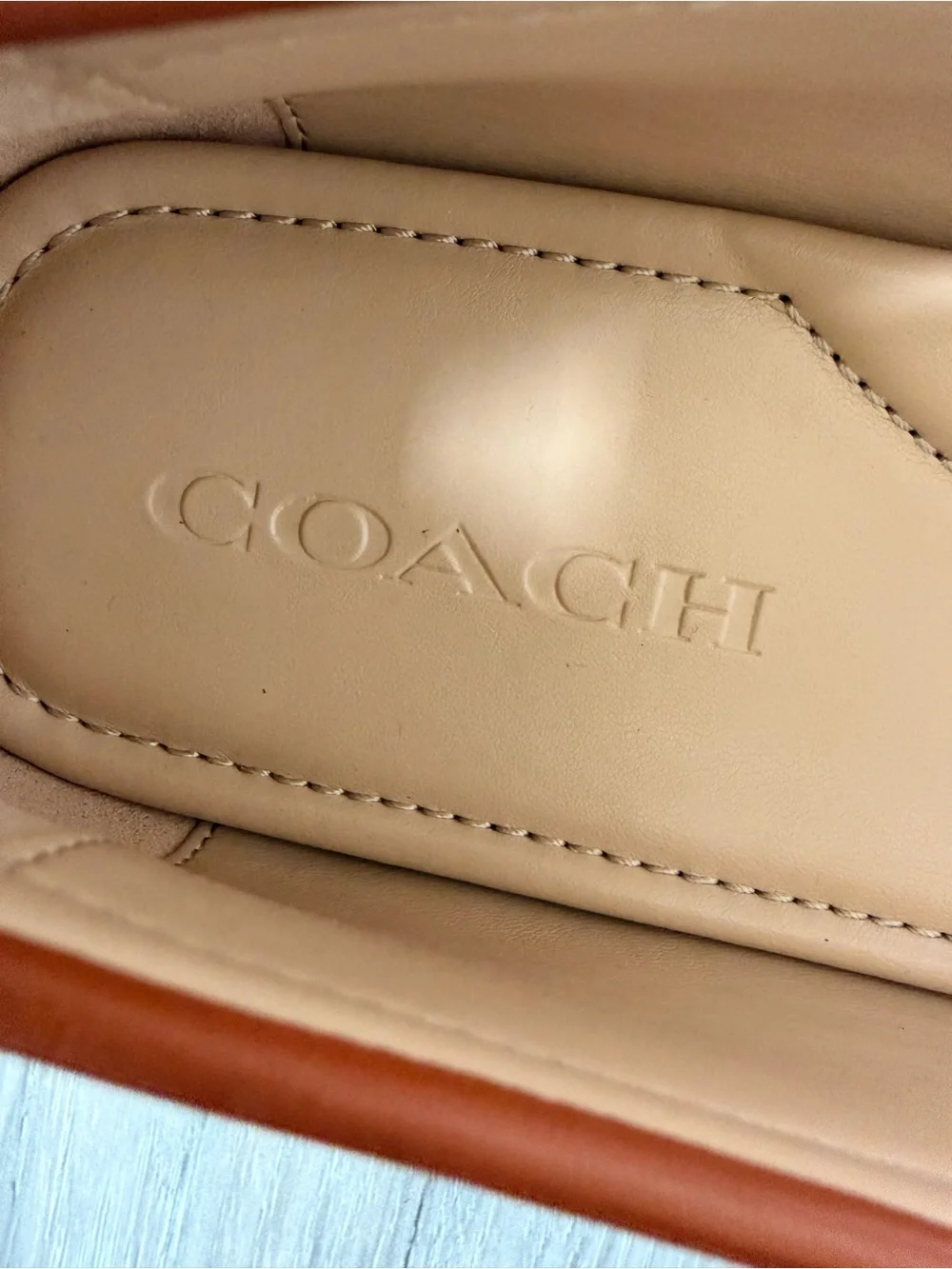 Coach Signature Jacquard Driver Loafers Cocoa Burnished Amber NWB Women’s 9.5